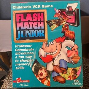 Mattel Games "Flash Match Junior" Children's VCR Game 1986 Pre-owned